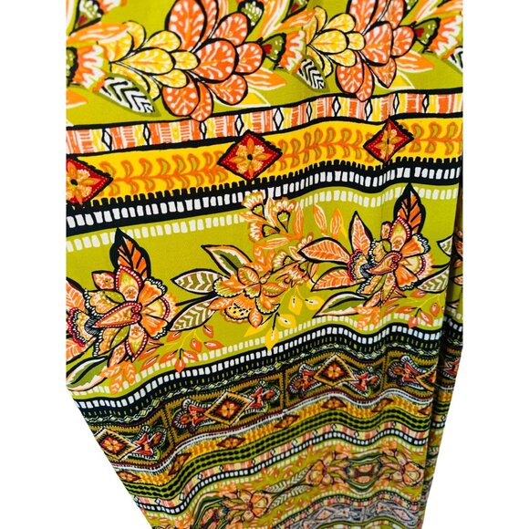 2/$30 Boho Chic Size 10 Enfocus Studio Floral Patterned Full Length Dress - Picture 9 of 13